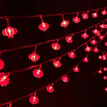 Kinijos charakteristikos, žibintų styginių lauko apdailos nespalvoto spalvos šviesos eilutę