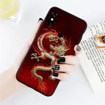 Kinijos Red Dragon meno Telefoną Atveju Xiaomi Redmi pastaba 7 8 9 t k30 max3 9 s 10 pro lite