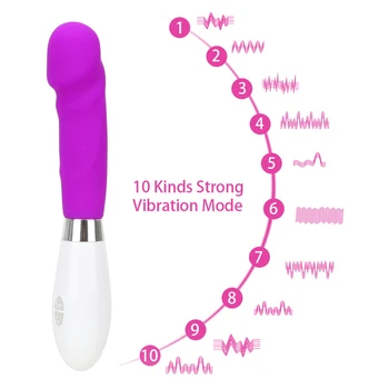 Klitorio Stimuliatorius AV Stick Vibratorius Moterų Masturbacija Magic Wand Sekso Žaislai Moterims, 10 Greičio