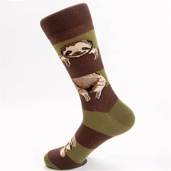 Krūvos vyrų hip-hop laimingas kojinės rudenį-žiemą spalvingų naujųjų metų kojinės vyriškos gyvūnų medvilnės kojinių dovanos vyrams