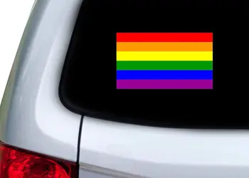 LGBT Vaivorykštės Vėliava, Lipduko Automobilio Lipdukas Buferio Lipdukas Gėjų Lesbietės, Biseksualūs, Transseksualūs Paramos,12cm*7cm
