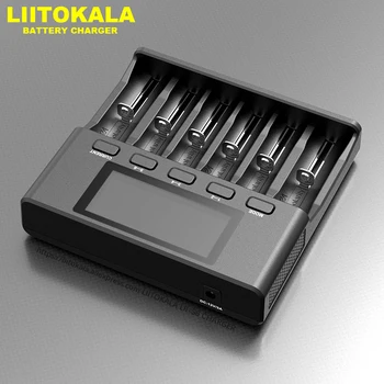 LiitoKala Lii-S6 Lii-PD4 Lii-500 Baterijos Kroviklis 18650 6-Slot Car-Poliškumas Aptikti Už 18650 26650 21700 32650 AA AAA Baterijos