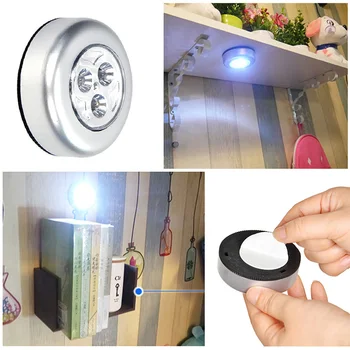 Lipnios bevielę įkraunamą Sienos Lempos Portable LED Naktį LightBattery-powered Energijos taupymo Lemputė, Miegamojo, Koridoriaus Automobilių