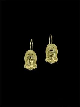 Madinga mielas Briard (fizinis ausis) lašas auskarai, auksas, sidabras didmeninė auskarai moterų mados juvelyrika