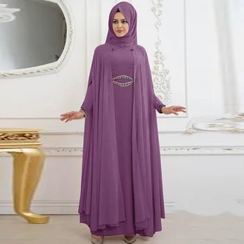 Mados Abaja Arabijos Arabų Emyratai Moterų Suknelė Musulmonų Gegužinė Šalies Apsiaustu Suknelė Nustatyti Islamo Ramadanas Moterų Suknelė Didelio Dydžio