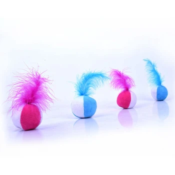Magic Roller Ball Katė Žaislas Juokinga Katytė Kramtyti Pliušinis Katžolių Kamuolys Kūrybos Dirbtiniais Plunksnų Minkšti Kamuoliukai Su Bell Pet Interaktyvus Prekes