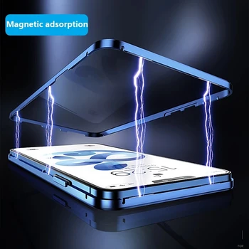 Magnetinio tamsinti Stiklai Atveju IPhone 11 12 Pro Max 7 8 6 6S Plus Anti-Spy 360 Apsaugos Magnetas Atveju, 