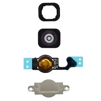 MHCAZT Home Mygtuką Klavišą Flex Kabelis Metalas + metalinis Laikiklis + Gumos Tarpiklis iPhone 5 5c 5s / SE