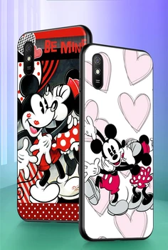 Mickey Minnie Londone Xiaomi Redmi 10X Pro 9C 9A 9I 9T 9 EIKITE K30S Ultra K20 8 7 S2 6 5 4X Pro Soft Black Telefono dėklas