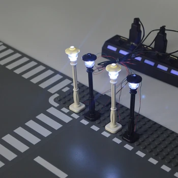 Miesto Kelių, Gatvių eismo žibintai LED šviesos Pagrindo Plokštė Blokų Pagrindo mini modelio miestas signalas žibintų Suderinama Visų Markių