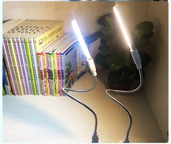 Mini USB LED Stalo Lempa Nešiojamų Skaityti Stalas Šviesos 3 8 12 24Leds Knygos Naktį šviesos Žibintuvėlis, Kempingas Galia Banko Sąsiuvinis