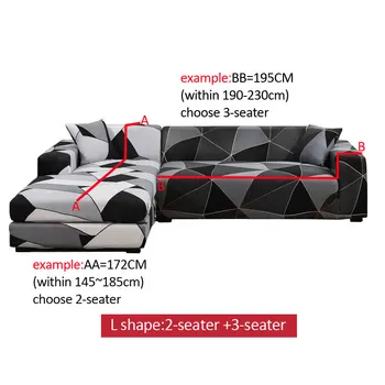 MKZOOM sofos padengti elastinga spandex sofa padengti kambarį sekcija, sofa-slipcover ruožas L formos sofa-lova, fotelis, sofa -