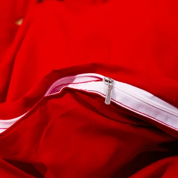 Modernaus Stiliaus Raudonos Spalvos Lovos Antklodė Padengti Nustatyti Minkštas Patogus Patalyne, Užvalkalas Lapas Namų Patalynės Komplektas Suaugusiems Lova