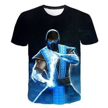 Mortal Kombat 3D Print T-shirt 2021 Kovos Žaidimas MK Vyrai Moterys Streetwear Tee Marškinėliai Mados trumpomis Rankovėmis Viršūnes Drabužiai