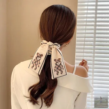 MueRaa Juostelės Korėjos Stiliaus Plaukų Ryšius Scrunchies Moterų Elastinga Hairband Lankelis Retro Plaukų Aksesuarai, Plaukų Juostos Galvos Apdangalai