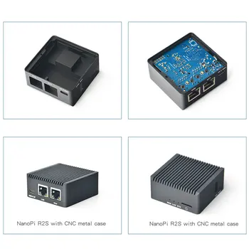 NanoPi R2S Rockchip RK3328 su CNC Metalo Atveju, Mini Router Dual Gigabit ethernet Port 1GB didelę Atmintį
