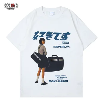 Nauja Mados tendencija Japonijos atsitiktinis，Karšto Pardavimo graphict marškinėliai harajuku marškinėliai vintage drabužių Streetwear.