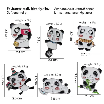 Nauja Raudona Panda Valgyti Bambuko Fotografijos Miega Mielas Sagė Animacinį Personažą Studentų Kuprinę, Papuošalai Vaikams Pakabukas