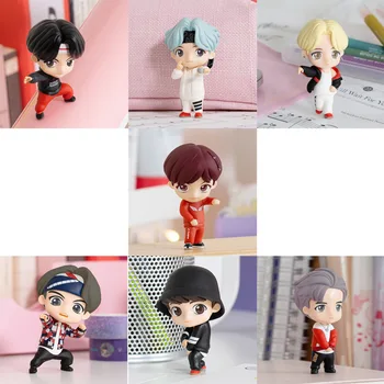 Naujas Korėjos Berniukas Grupių Lėlės Modelį Mielas Anime Simbolių KPOP Žvaigždžių Dievaitis, Mini PVC Duomenys Kalėdų, Gimtadienio Dovana, Žaislai Vaikams