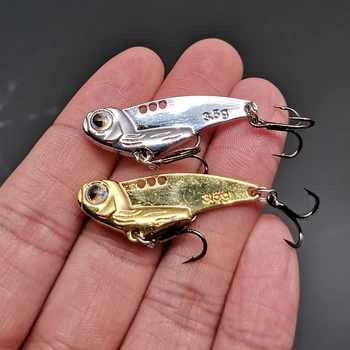 Nauji Metaliniai Mini VIB Šaukštas nepastovi žmogus Žvejybos Masalas 3,5 g 5g Žvejybos Reikmenys Bass Pin Crankbait Vibracijos Suktuko Nuskendo Masalas