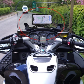 Naujos Navigacijos Laikiklis Motociklų BMW R 1200 RT -2009/2010-2013/-2019 R1200RT GPS Navigatorius USB jungtį Telefono Turėtojas