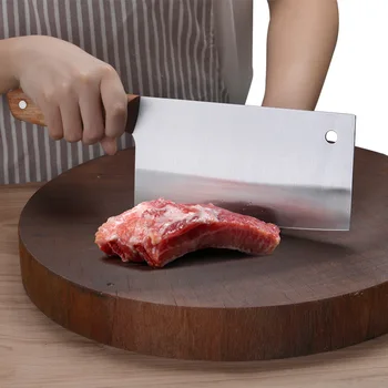 Nerūdijančio Plieno Virtuvės Mėsos Cleaver Mėsininko Peilis, Kapojimo Peilis, Daržovių Peilis Cutter su Medžio Rankena