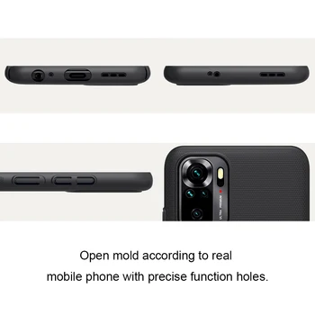 Nillkin už Xiaomi Redmi 10 Pastaba Pro Max 10s Atveju, Skaidrių, vaizdo Kameros Lęšis Apsaugoti Privatumą Matinio stiklo Pluošto Tekstūra Dangtelį Redmi Note10