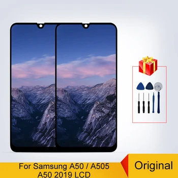 Originalus Samsung Galaxy A50 2019 LCD A505F/DS A505F A505FD A505A LCD Jutiklinis Ekranas skaitmeninis keitiklis Ekranas Samsung A50 Ekranas