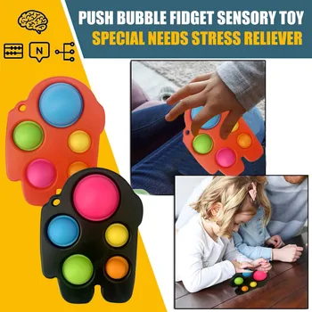 Paprasta Dimple Fidget Žaislas Tarp Mūsų Kimštiniai Žaislai, Figet Žaislas Tarp Mūsų Pack Fidget Kimštiniai Žaislai, Antistress Burbulai
