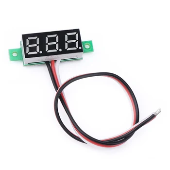 Raudonas LED Panel Display Digital Voltmeter Mažas 0.36 colių DC 0~~100V 12V Automobilių Automobilių Battery Monitor Įtampos Matuoklis Daviklis
