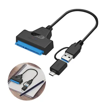SATA Adapteris Kabelio Standusis diskas USB Tipo c Konverteris, Laidas USB 3.0 Kompiuterio Jungtys, Kabeliai Parama 2.5 Colių HDD/SSD