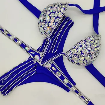 Seksualus, Moterų Bikini Prabanga kalnų krištolas Padalinta maudymosi Kostiumėliai, Push Up Crystal Diamond maudymosi kostiumėlį Tvarstis Grandinės Moterų Maudymosi Kostiumas