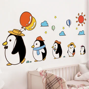 [SHIJUEHEZI] Pingvinai Gyvūnų Sienų Lipdukai 