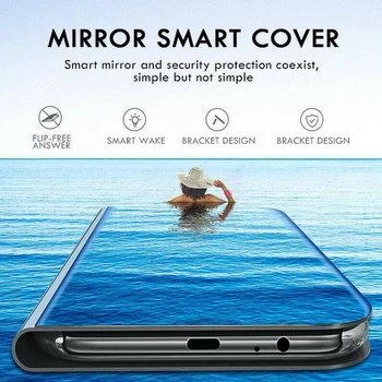 Smart Veidrodis, Flip Case For Samsung Note 8 9 10 20 Plus S7 Krašto Case For Samsung Galaxy S10 S9 S8 S20 Plus Ultra S10E Telefono Dangtelį