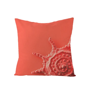 Tropikų Vandenyno Žvaigždė Coral Flower Raudonas Lininis Užvalkalas Kiaulpienės Namų Sofos Apdailos Juosmens Pagalvės Užvalkalą Pagalvėlė Padengti