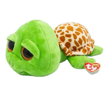 Tu didelėmis Akimis Zipas Green Turtle Pliušinis Gyvūnų Žaislai, Pliušas Gyvūnų Įdaryti Žaislai Lėlės, Lėlės Vėžlys Dovana Vidutinio Dydžio 25cm