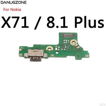 USB Įkrovimo lizdas Doko, Kištukinis Lizdas, Jungtis baterijos Valdybos Flex Kabelis Skirtas Nokia X5 X6 X7 X71 5.1 6.1 7.1 8.1 Plius