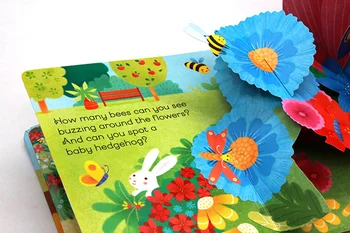 Usborne Pop-Up Sodo anglų 3D Atvartu Knygelių Vaikams Skaityti Knygos kūdikių mokytis anglų kalbos Knygų Vaikams