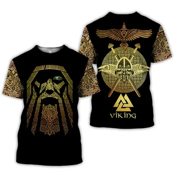 Viking Logotipas Atspausdintas T-Shirt Harajuku Hip-Hop Unisex Trumpas Rankovės Marškinėliai Viršuje 012021 Nauja XL T-Shirt Viršuje Vyrų Palaidinukė Kvėpuojantis