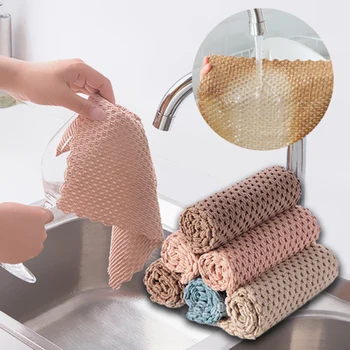 Virtuvė Anti-tepalas valymo šluostės veiksmingai Super Absorbentas Mikropluošto Valymo šluostės namų plauti indų, virtuvės Valymo rankšluostį