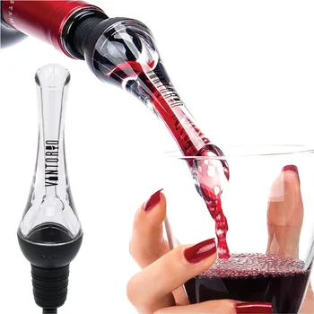 Vyno Aeratorius Mediniai Premium Gazavimo Mediniai ir Decanter Snapelis (Black), Virtuvės įrankių priedai, Rankiniai įrankiai, #20