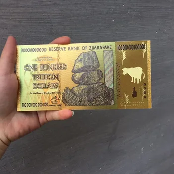 Zimbabvės Juodojo Aukso Lapas 100 milijardų minėjimas taško Dolerio banknotų, Namų Dekoracijas, praktinių ir karšto pardavimo