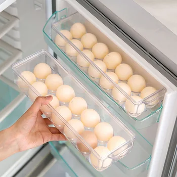 Šaldytuvas Šoninės Durys Kiaušinių Laikymo Dėžutė Organizatorius Namų Skaidrus Kiaušinių Tinklelis, Švieži, saugojimo Dėžutė Kiaušinių Stovas Talpykla