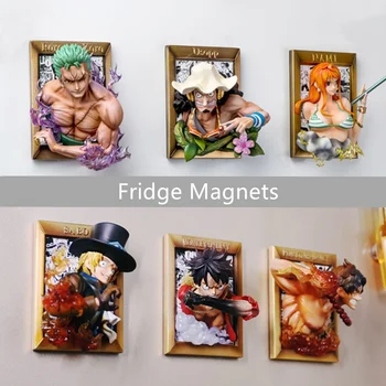 Šaldytuvo Magnetai - Anime One Piece išsiaiškinti Vieną Gabalas Roronoa Zoro Luffy PVC Veiksmų Skaičius, Žaislai