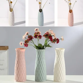 Šiuolaikinės vazos apdailos namų Šiaurės Stiliaus Gėlių kompozicijų Kambarį Origami gėlių vazonas interjero Plastikinių Karšto Pardavimo 2021