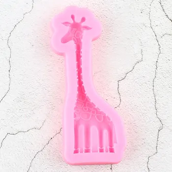 Žirafa Silikono Formų Kūdikių Šalies Saldainiai Dervos Molio Šokolado Gumpaste Pelėsiai, Gyvūnų Cupcake Topper Minkštas Tortas Dekoravimo Įrankiai