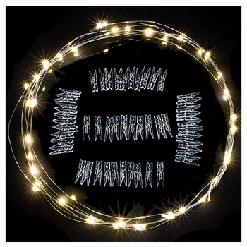 10 20 30 50 100 LED Baterijos Energijos Kabo Nuotraukos Foto Vinys Įrašą Pasakų Vielos String Lemputė užsidega, Grandinės Kalėdų Vakarėlį Apdaila