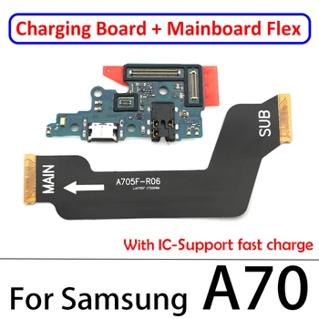10vnt USB Įkroviklis Įkrovimo lizdas Jungtis Valdybos Pagrindinė Plokštė Flex Kabelis Samsung A10 A20 A30 A40 A50 A60 A70 A80 A21s