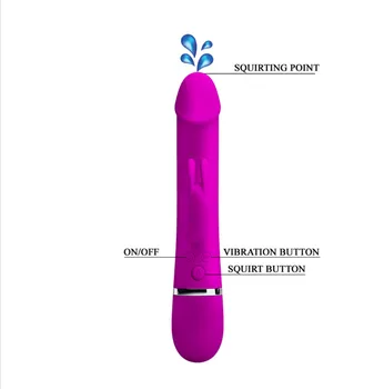 12 Vibravimo Režimai Trykšti Dildo Sekso Žaislai Moterims Erotinio Neišliejant Varpos Silikono Vibratorius G Spot Makšties Klitorio Masturbator