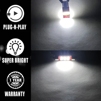 13pcs Canbus Baltos spalvos Automobilių Lemputės, LED Interjero Žemėlapis Dome Skaityti Magistraliniai Krovinių Šviesos Rinkinys, Skirtas 